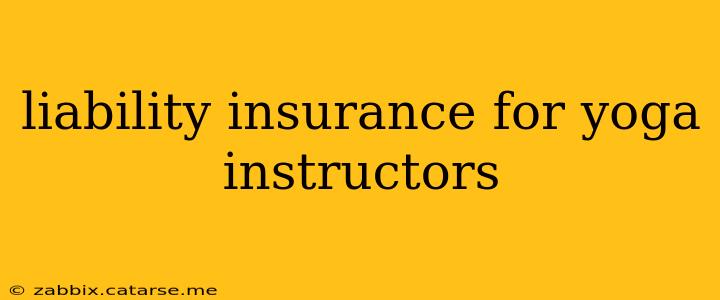 liability insurance for yoga instructors