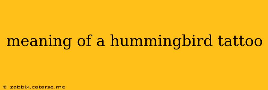 meaning of a hummingbird tattoo