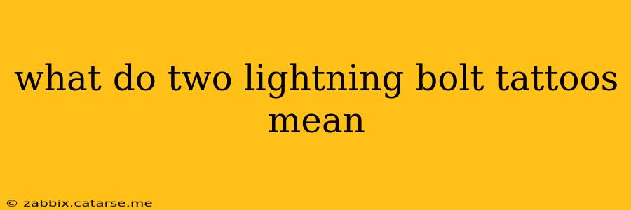 what do two lightning bolt tattoos mean